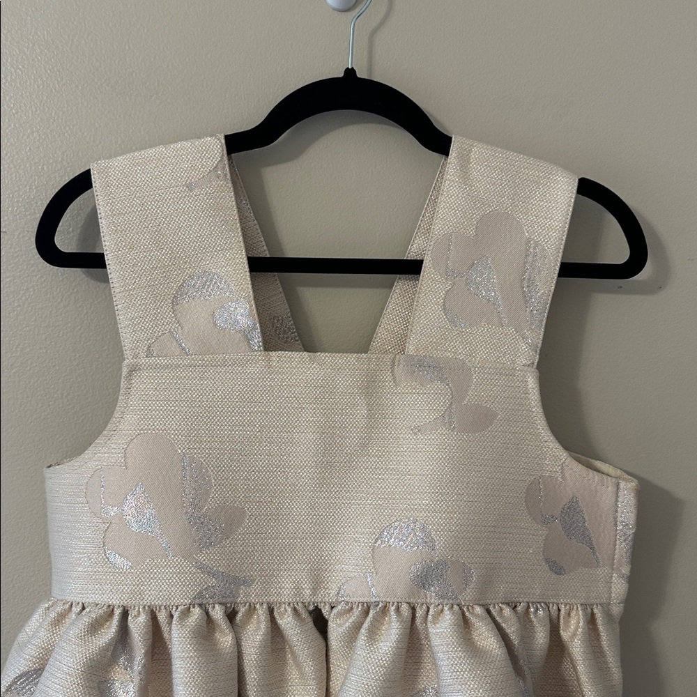 Comme des Garçons tao Floral Jacquard Sleeveless Dress Champagne Color Sz Small - Picture 3 of 9